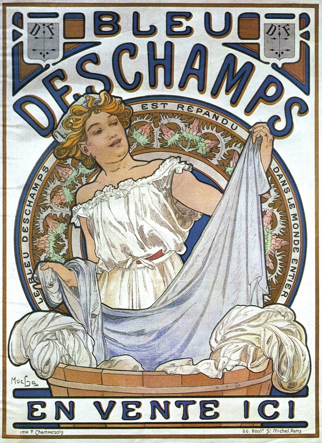 Mucha Bleu - Deschamps (1897)