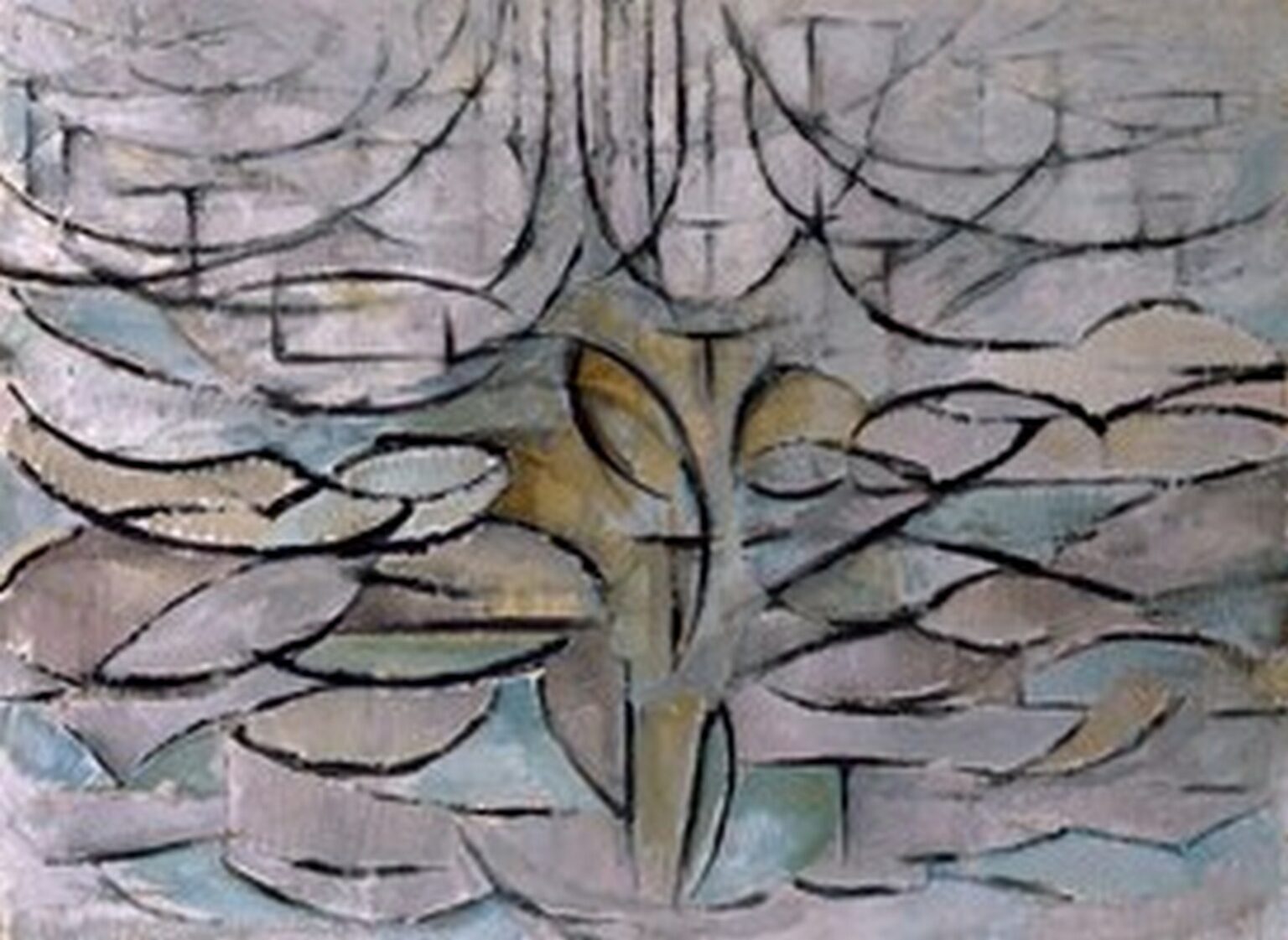 Mondrian Blossoming Apple Tree (1912)