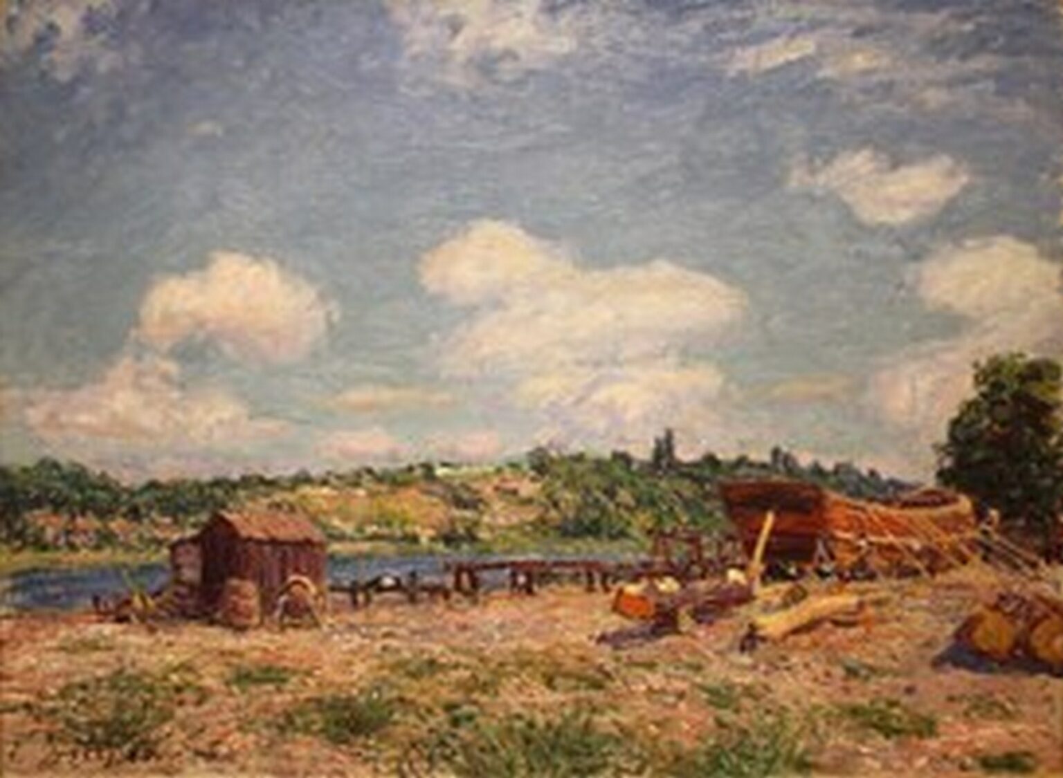 Sisley Boatyard at Saint-Mammès (1885)