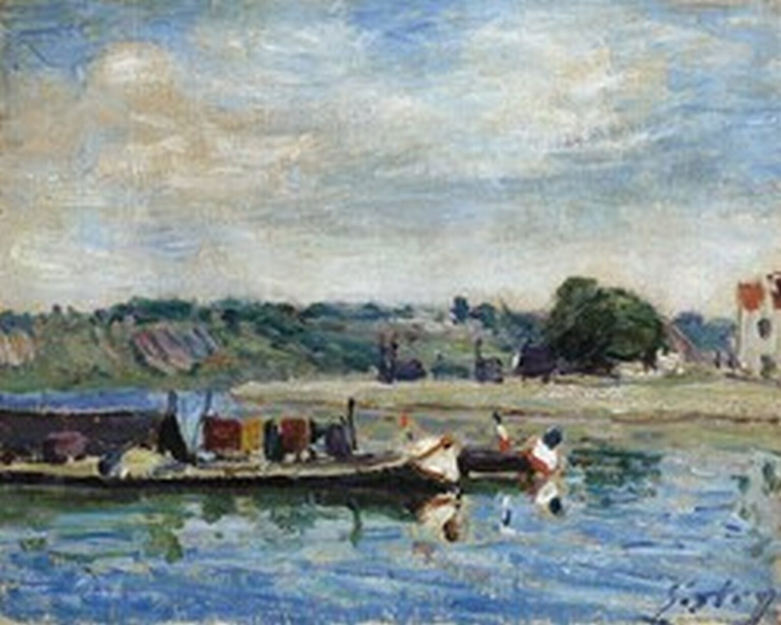 Sisley Bords du Loing à Saint-Mammès (1885)