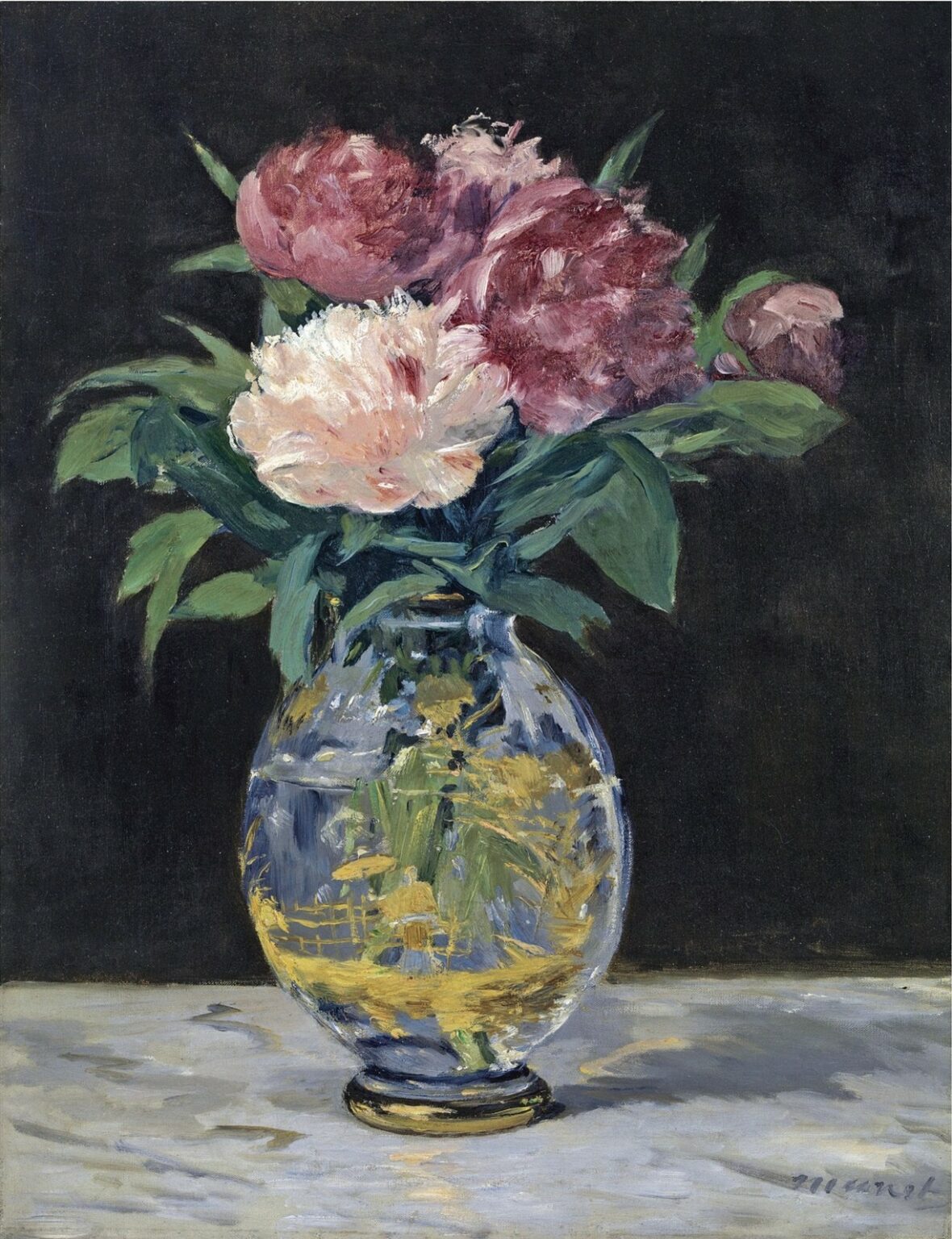 Manet Bouquet de pivoines (1882)