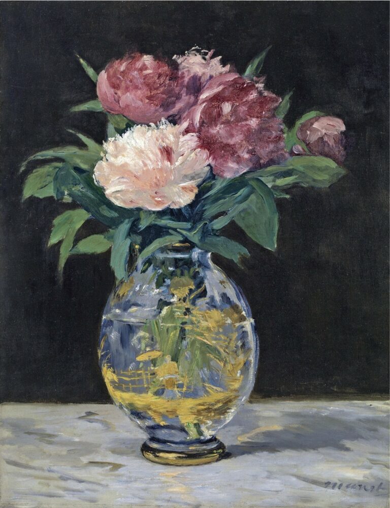 Manet Bouquet de pivoines (1882)