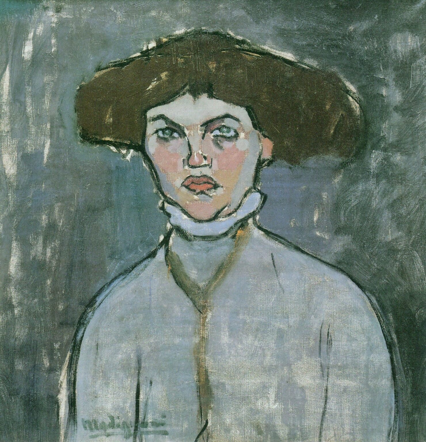 Modigliani Buste of young girl (1908)