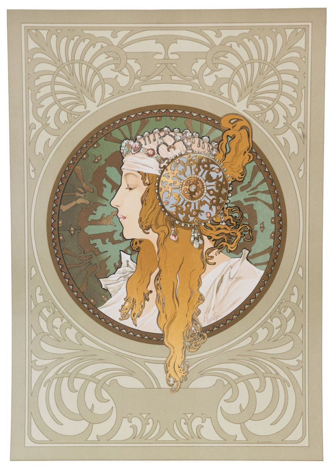 Mucha Byzantine Head: Blonde
