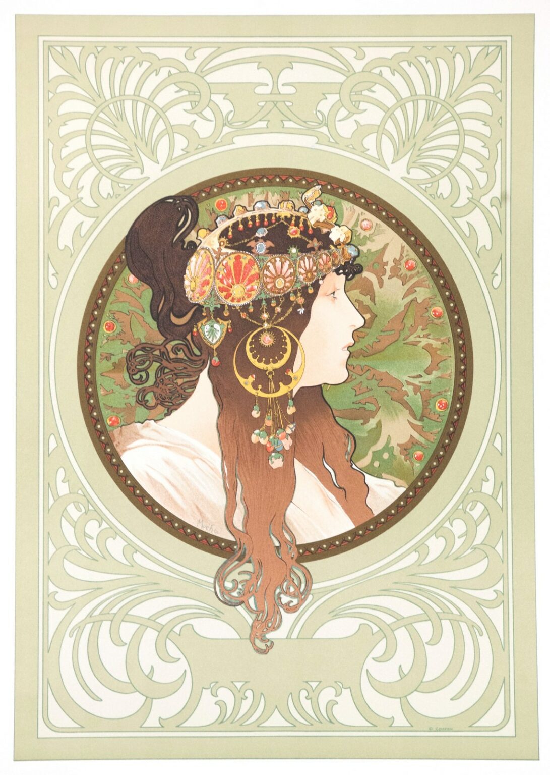 Mucha Byzantine Heads: Brunette