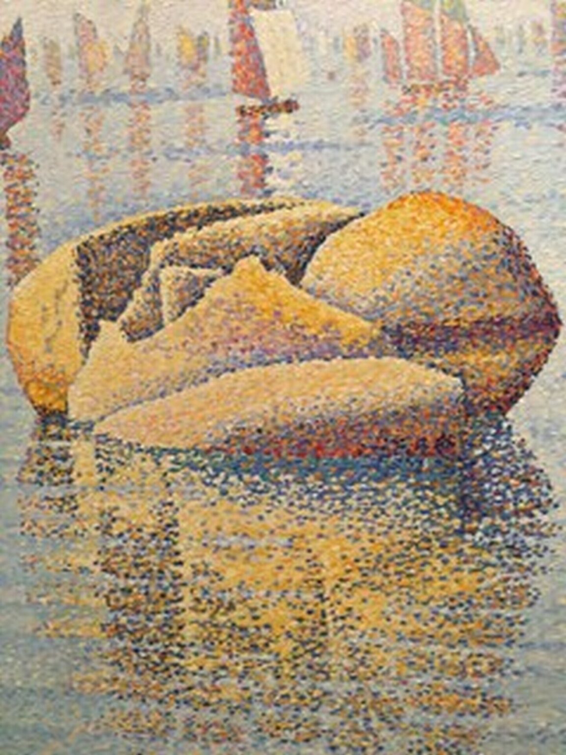 Signac Calma matutina, Concarneau, Opus 219 (1891, detail)