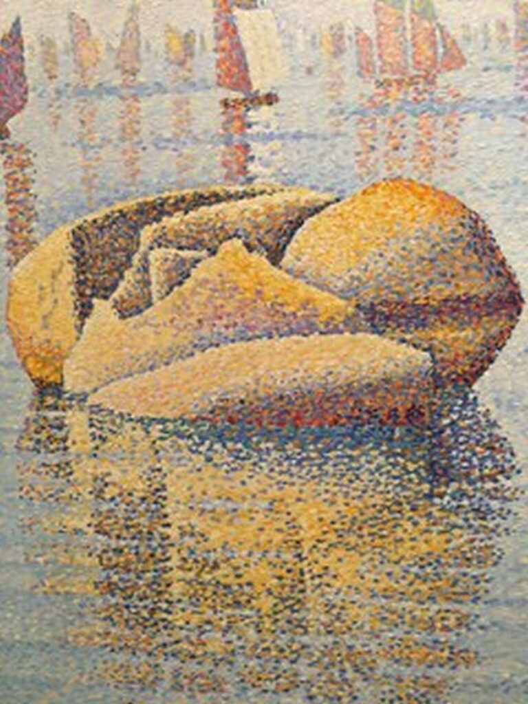 Signac Calma matutina, Concarneau, Opus 219 (1891, detail)
