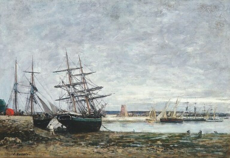 Boudin Camaret, marée basse dans la rade (Port)