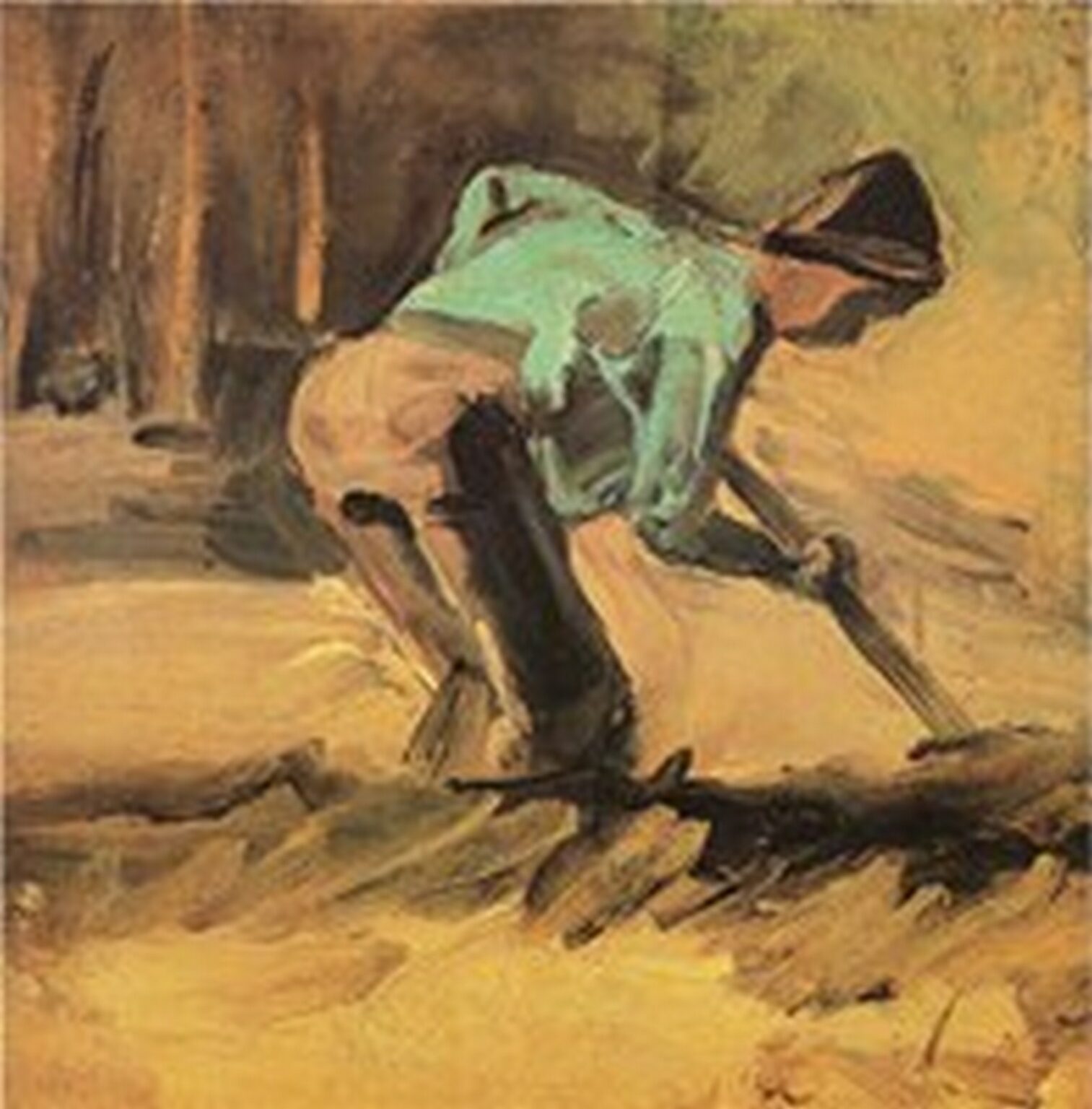 Van Gogh Campesino cavando (1882)