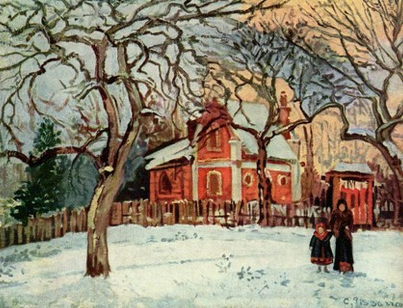 Pissarro Castañeros en Louveciennes (1870)