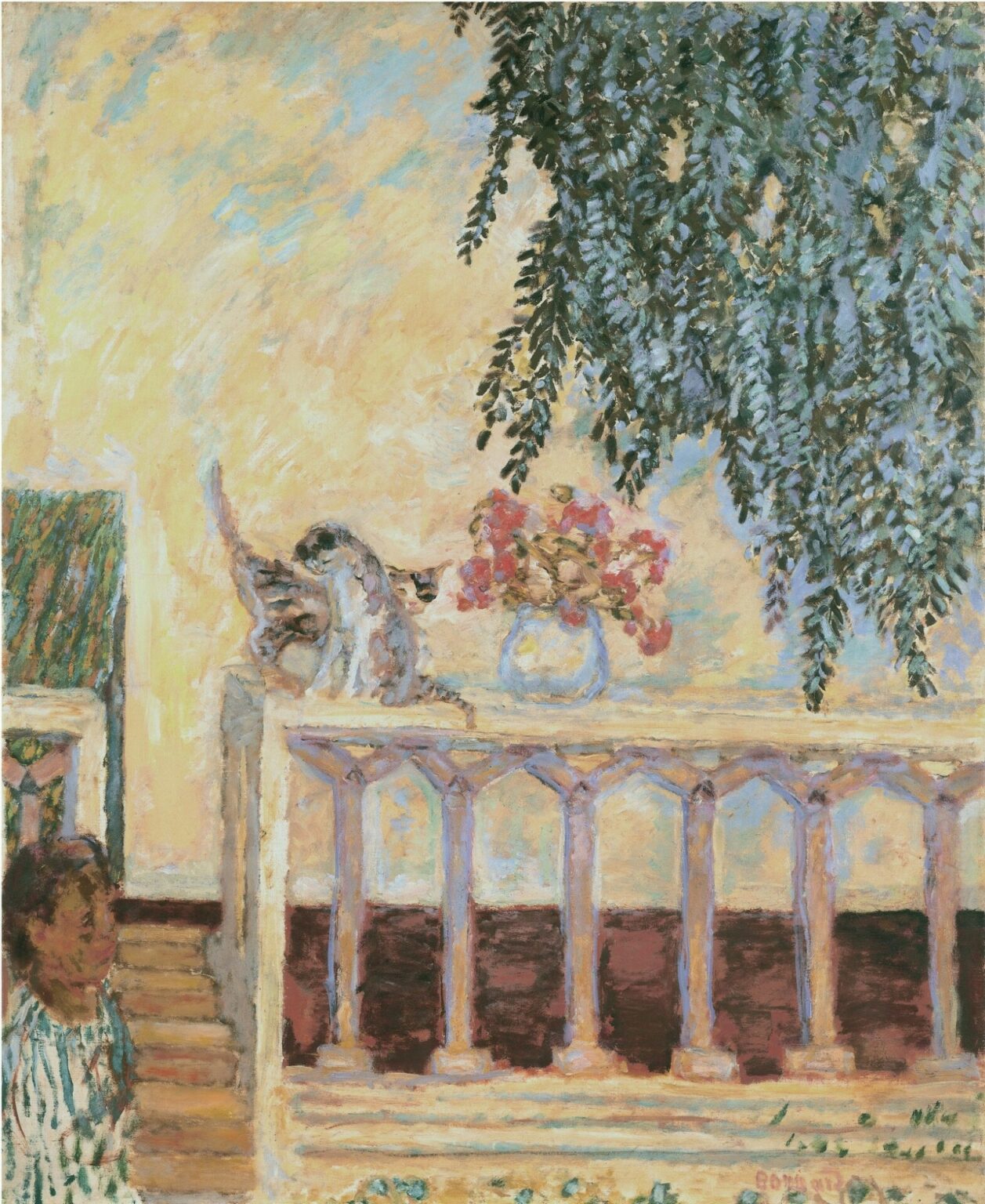 Bonnard Cats on the Railing (1909)