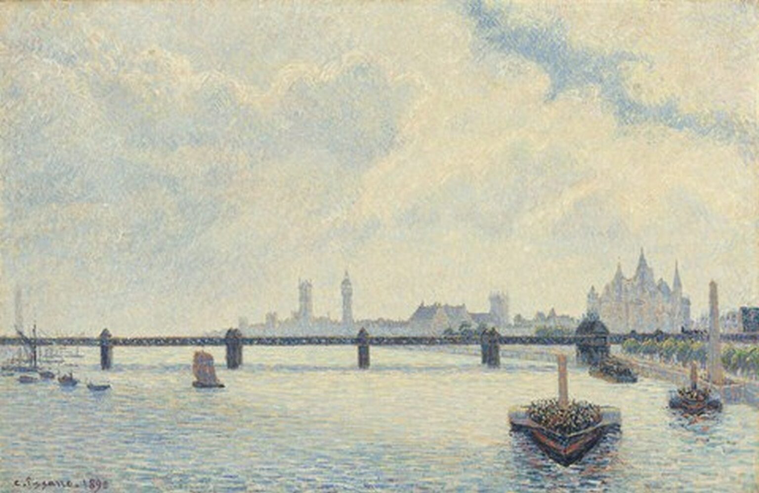 Pissarro Charing Cross Bridge, London (1890)