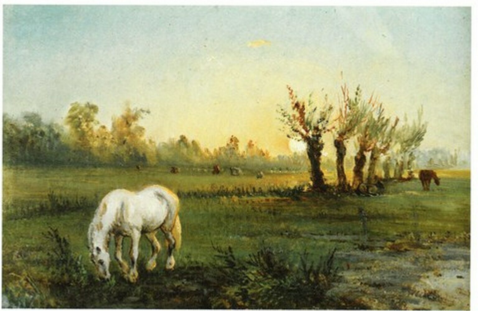 Pissarro Cheval blanc dans un pré (c. 1856)