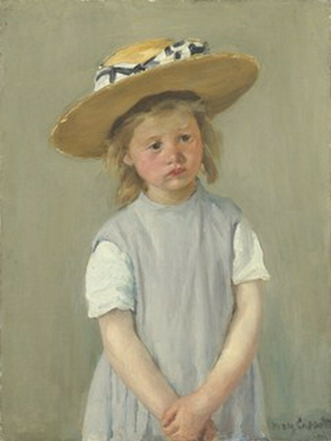 Cassatt Child in a Straw Hat (c. 1886)