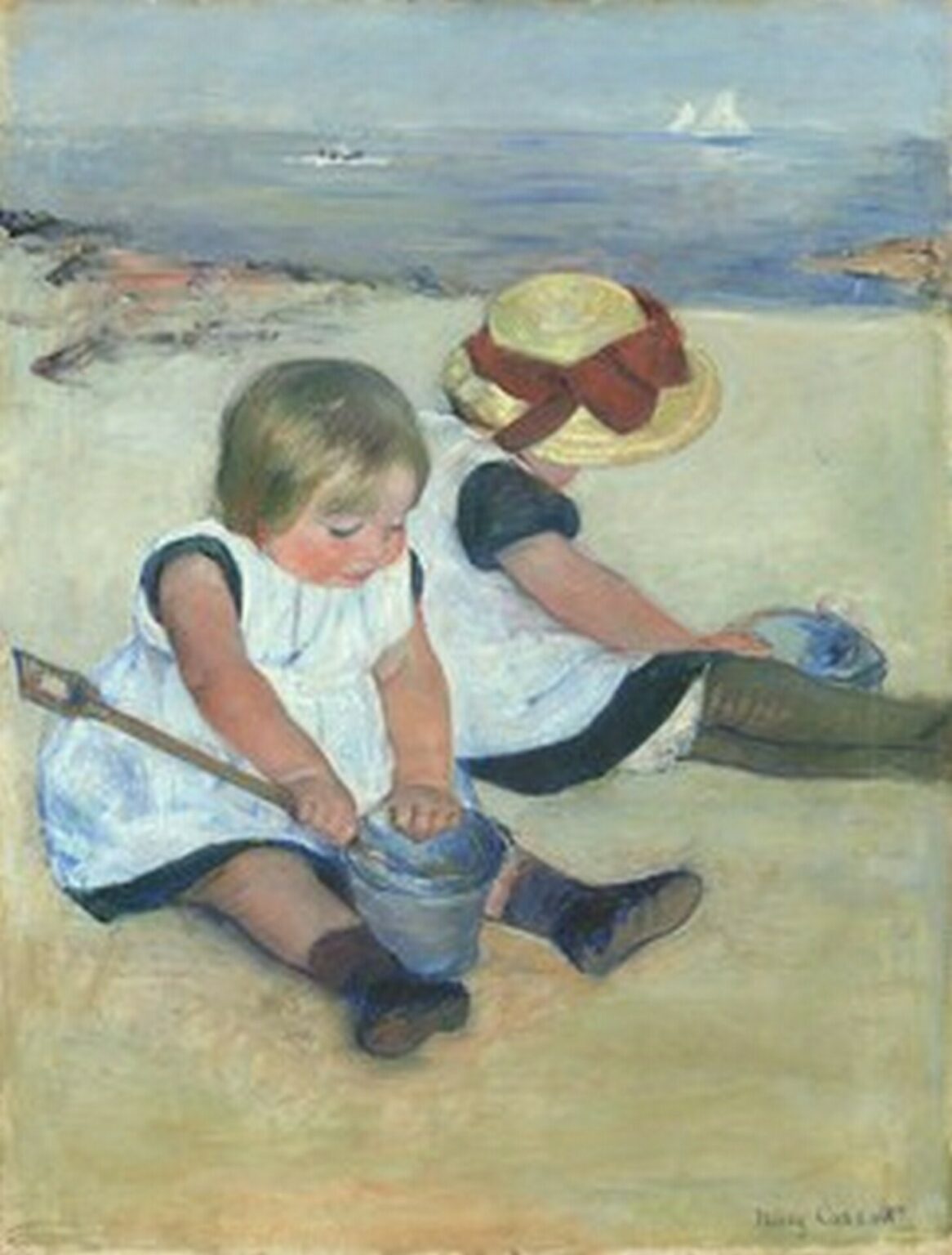 Cassatt Children Playing on the Beach (1884)