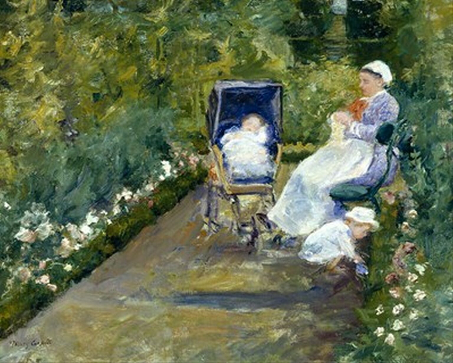 Cassatt Children in a Garden (The Nurse, 1878)
