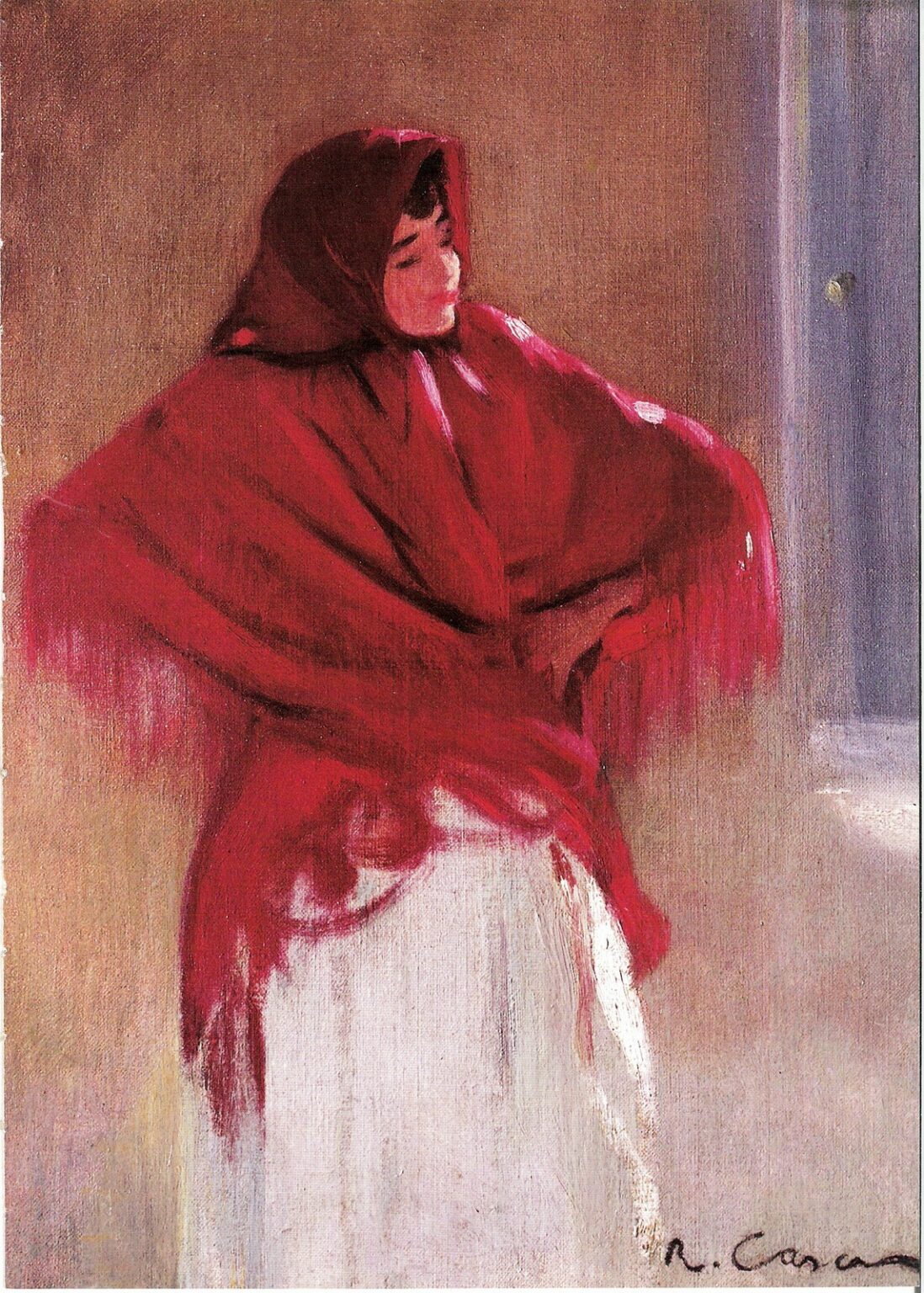 Casas Chula amb mantó i mocador vermell (1898)