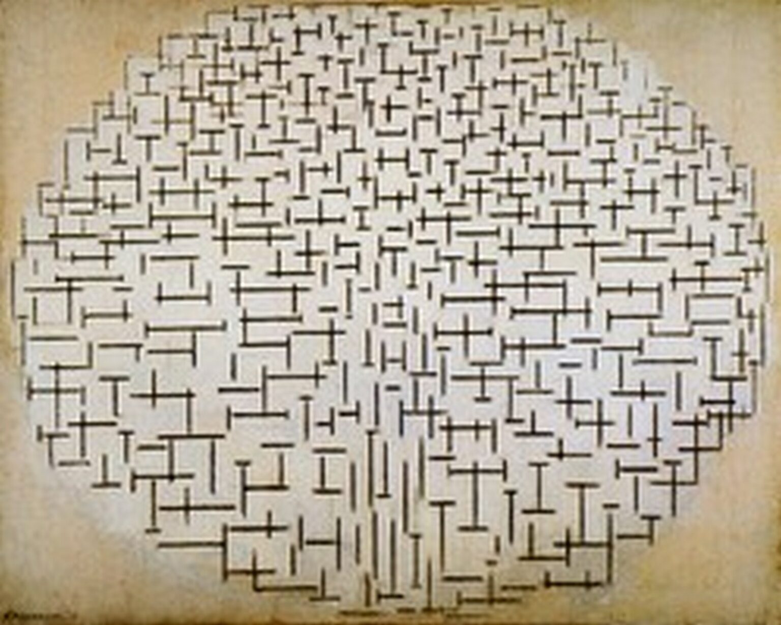 Mondrian Composition No. 10, Pier and Ocean (1915)