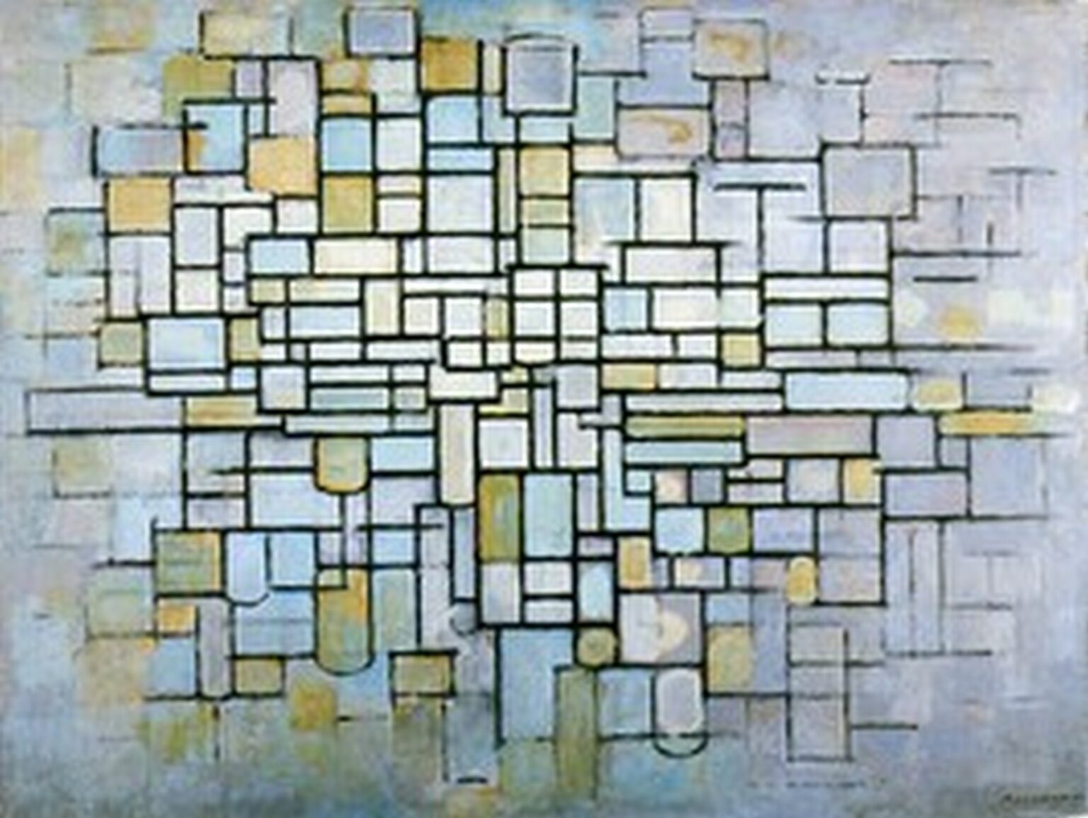 Mondrian Composition No. II Line and Color (1913)