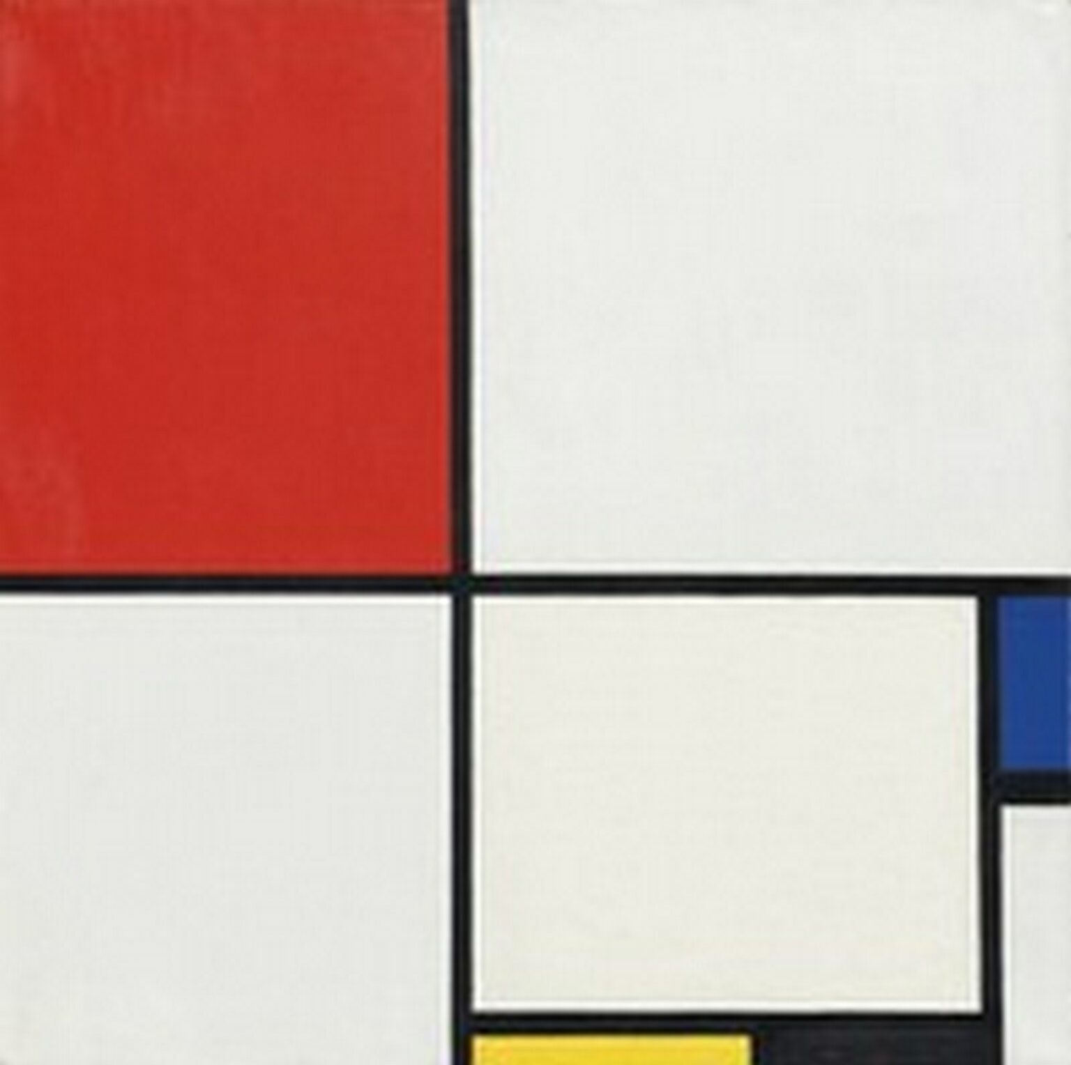 Mondrian Composition No. III, with Red, Blue, Yellow, and Black