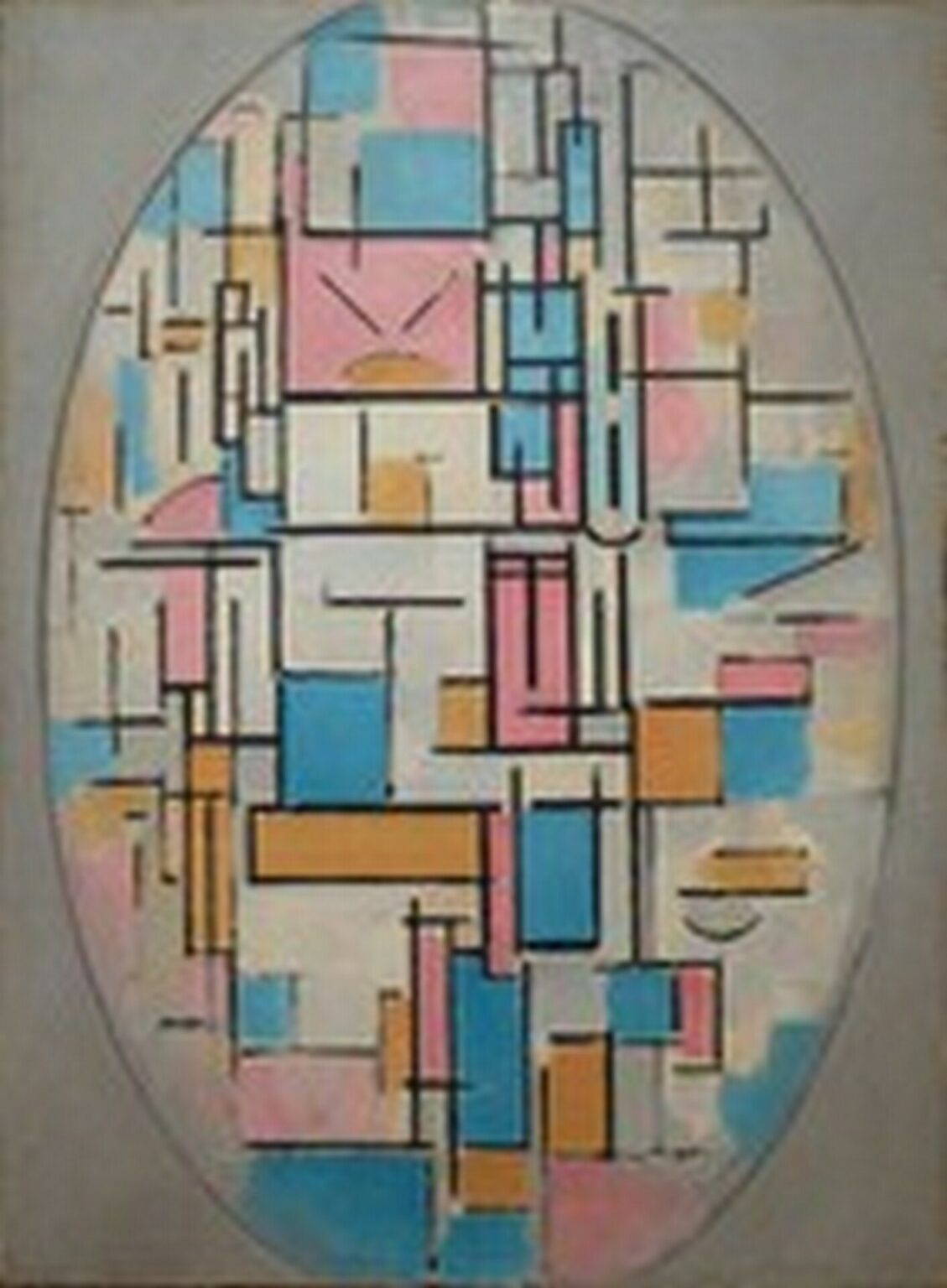 Mondrian Composition in Oval with Color Planes I (1914)