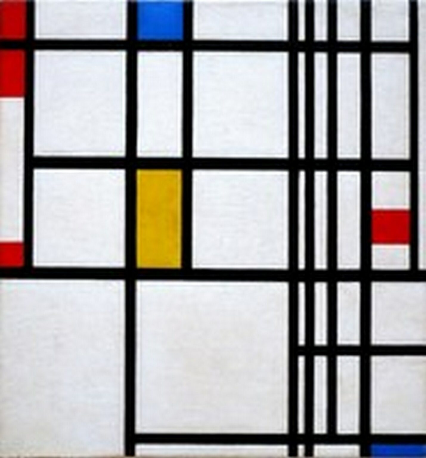 Mondrian Composition in Red, Blue, and Yellow