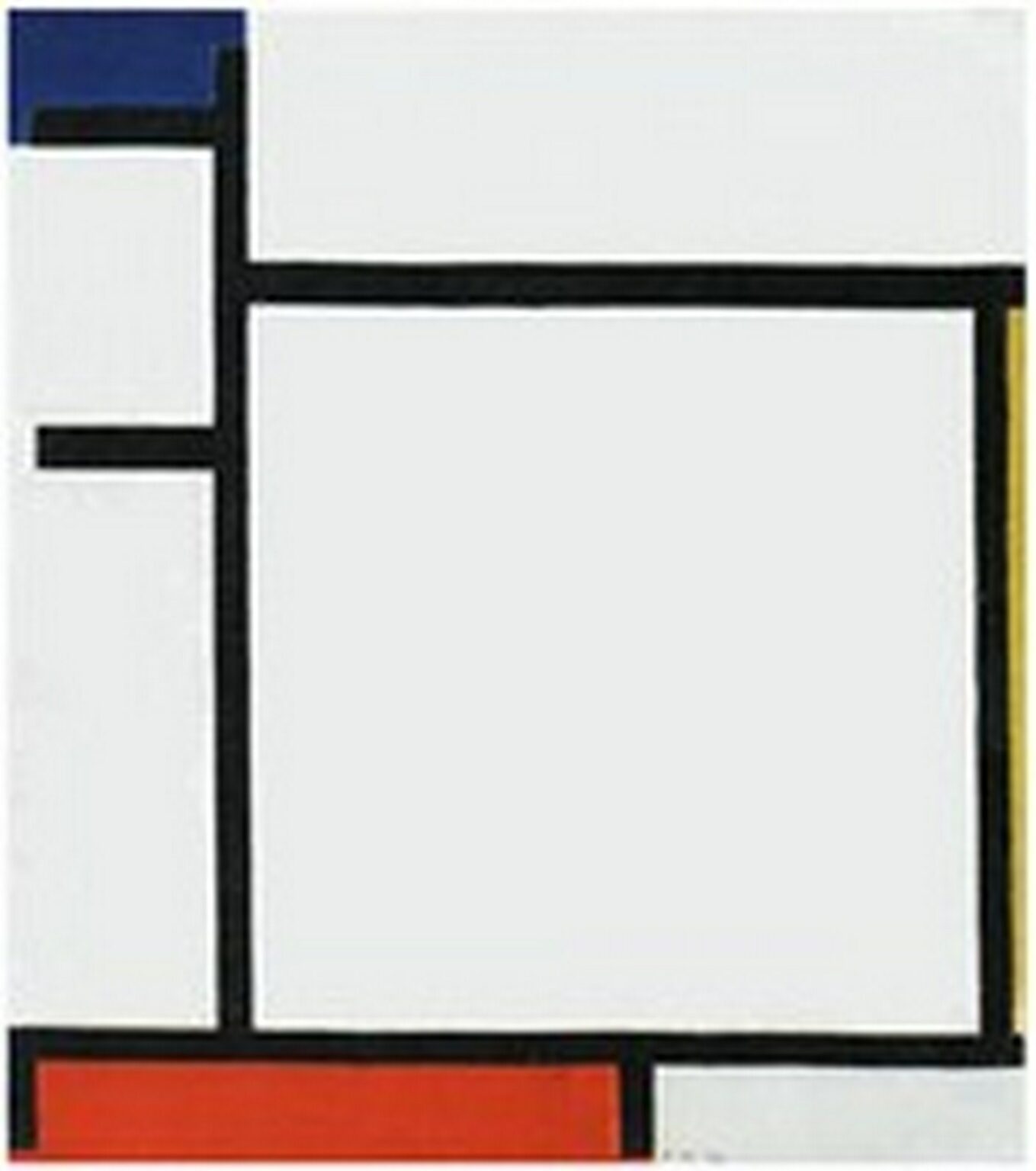 Mondrian Composition with Blue, Yellow, Red and Gray (1922)
