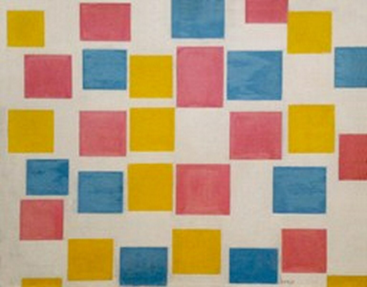 Mondrian Composition with Color Fields (1917)
