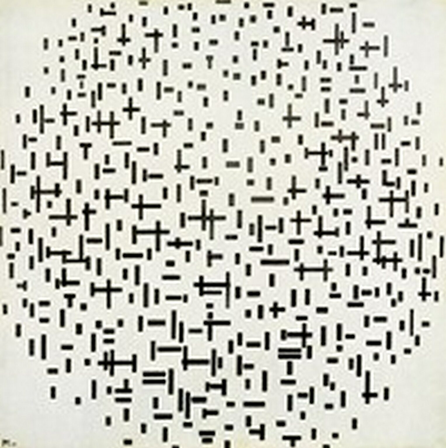Mondrian Composition with Lines, second state (1916-17)