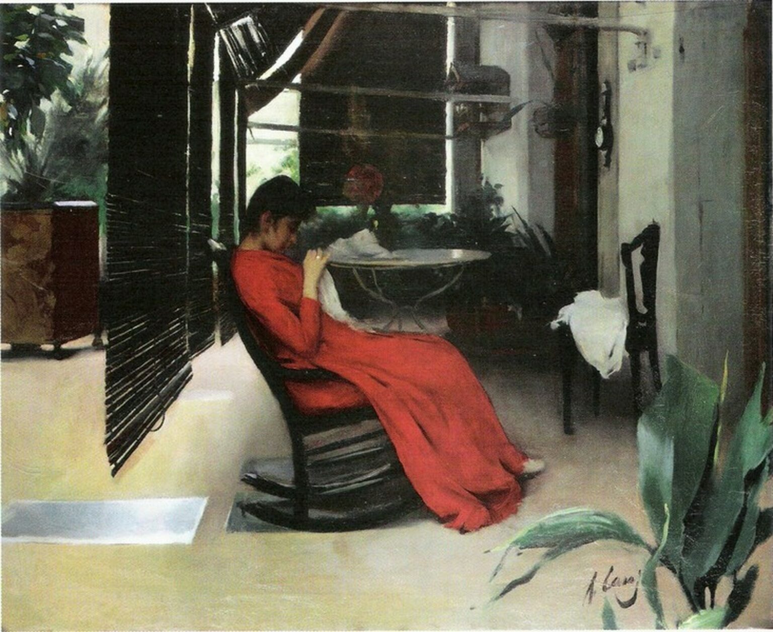 Casas Cosint (Dona amb vestit vermell, 1889)