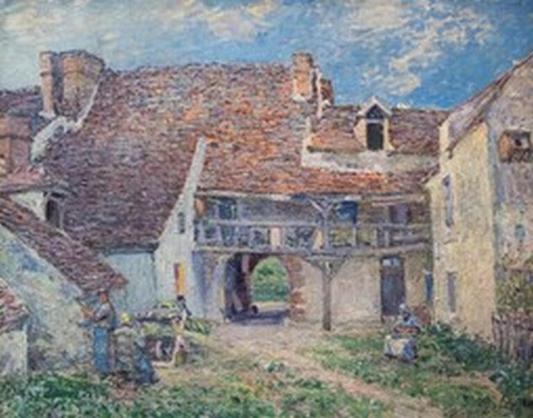 Sisley Cour de ferme à Saint-Mammès