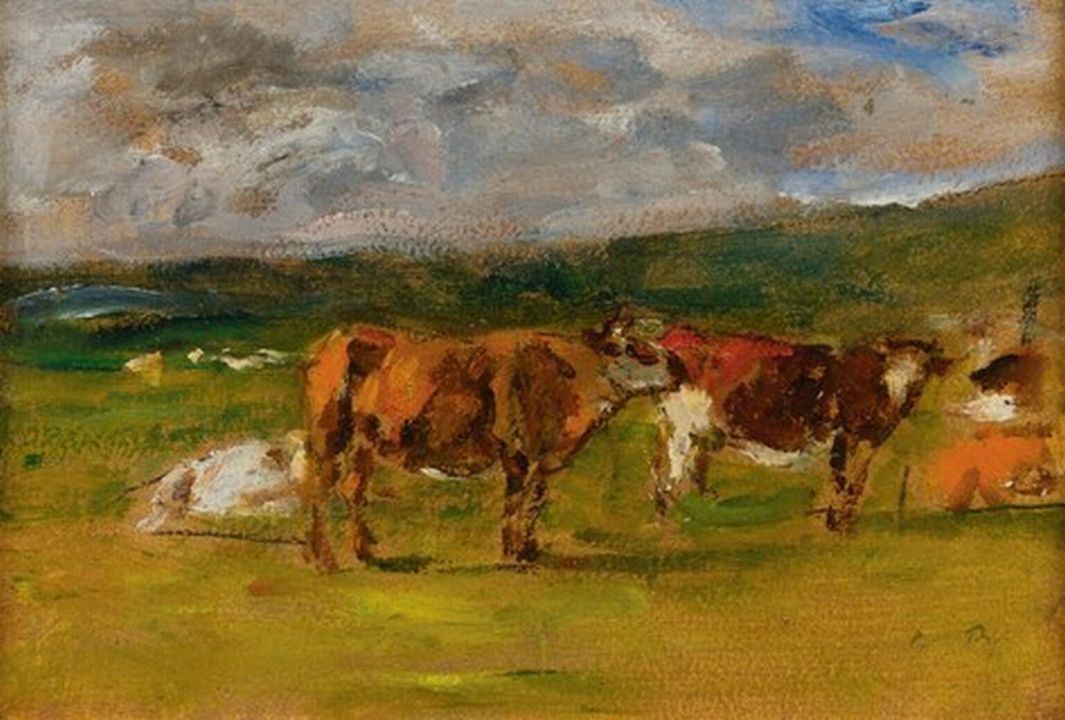 Boudin Cows in a Pasture