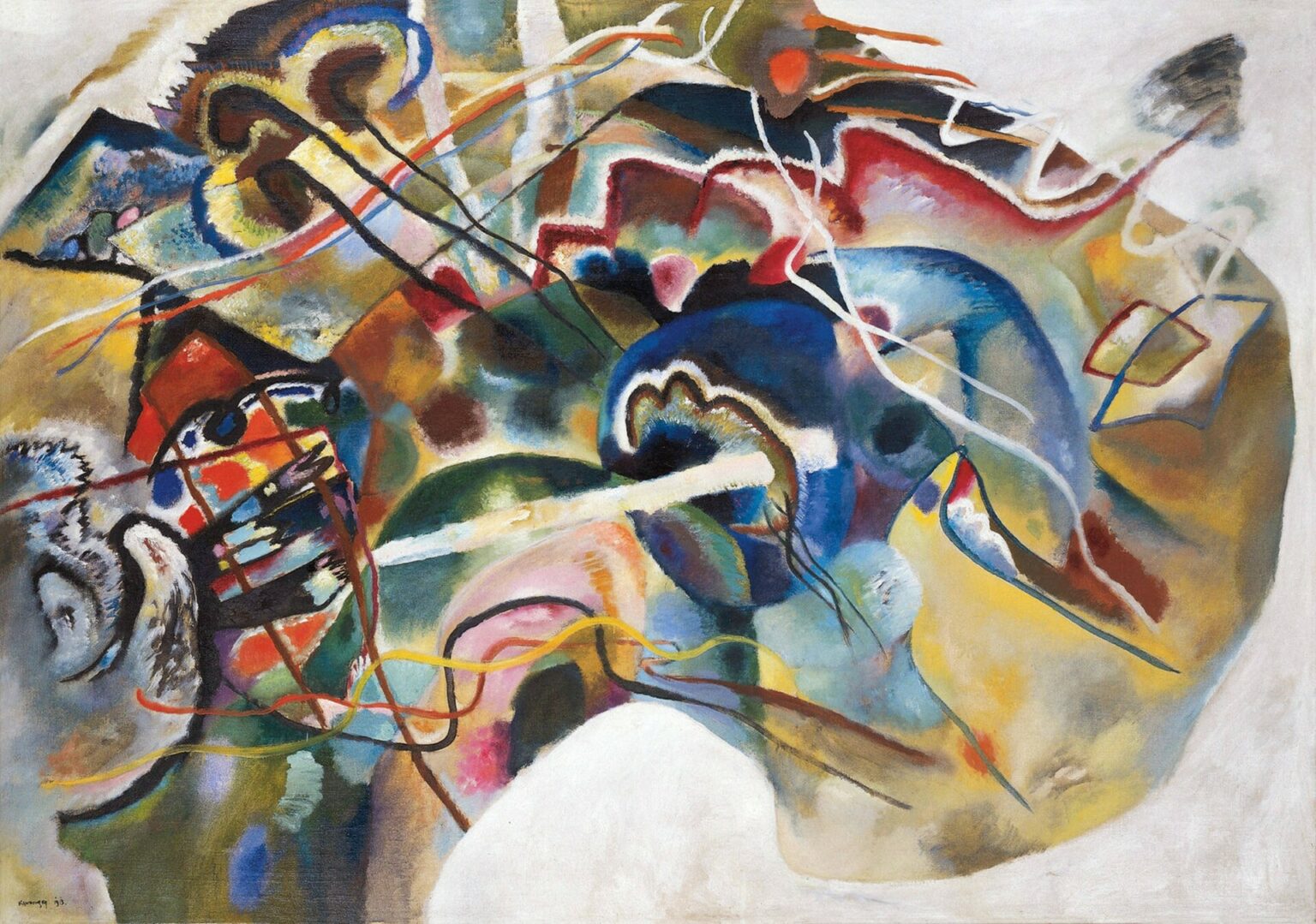 Kandinsky Cuadro con borde blanco (1913)