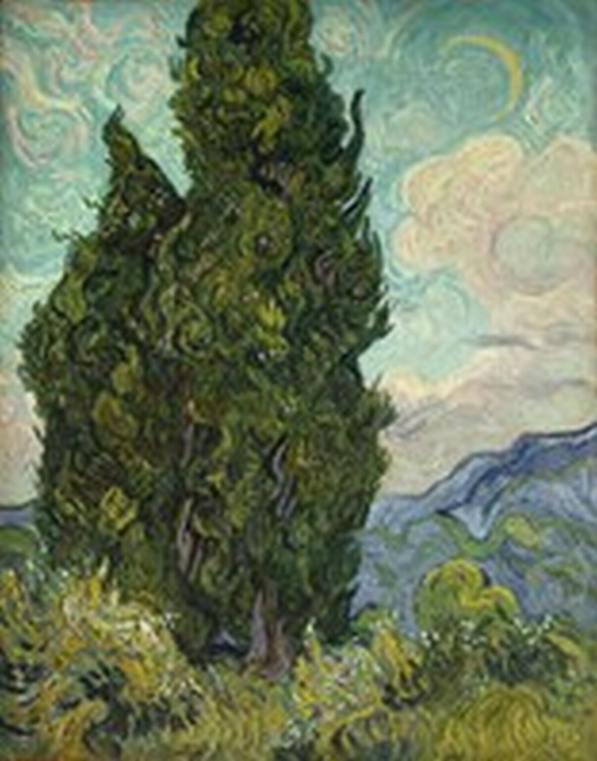 Van Gogh Cypresses (1889)