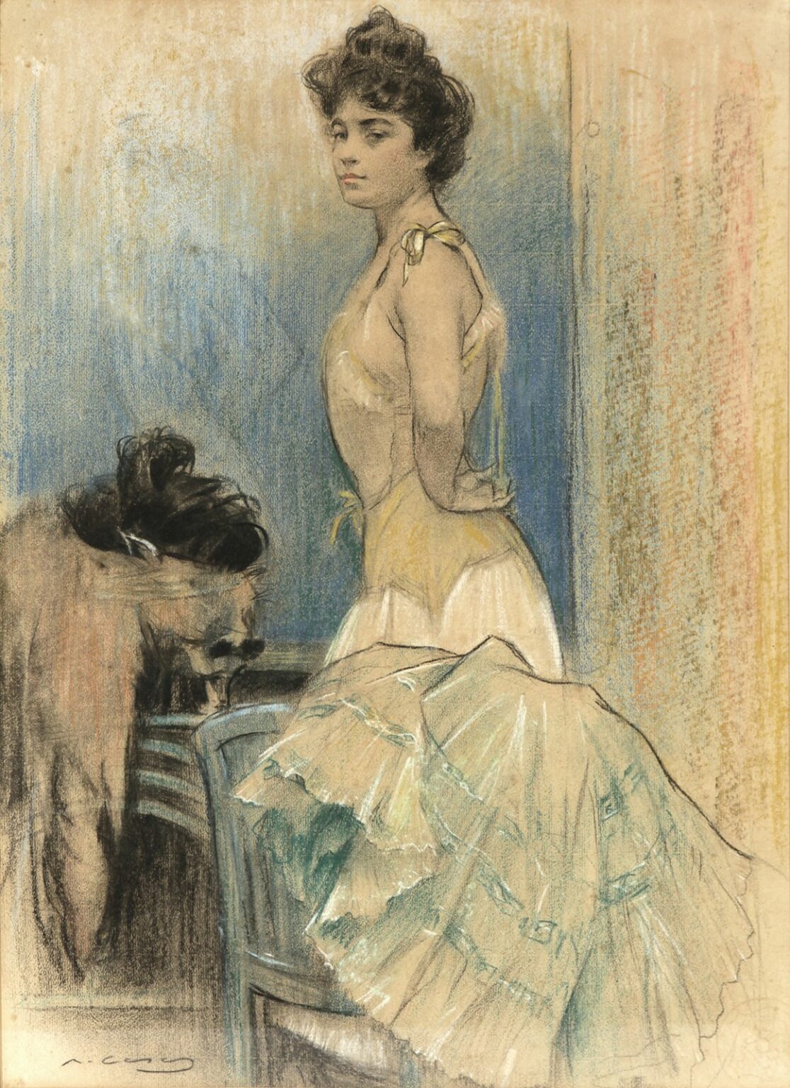 Casas Dama en interior (c.1917)