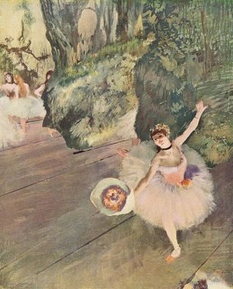 Degas Dancer with bouquet of flowers