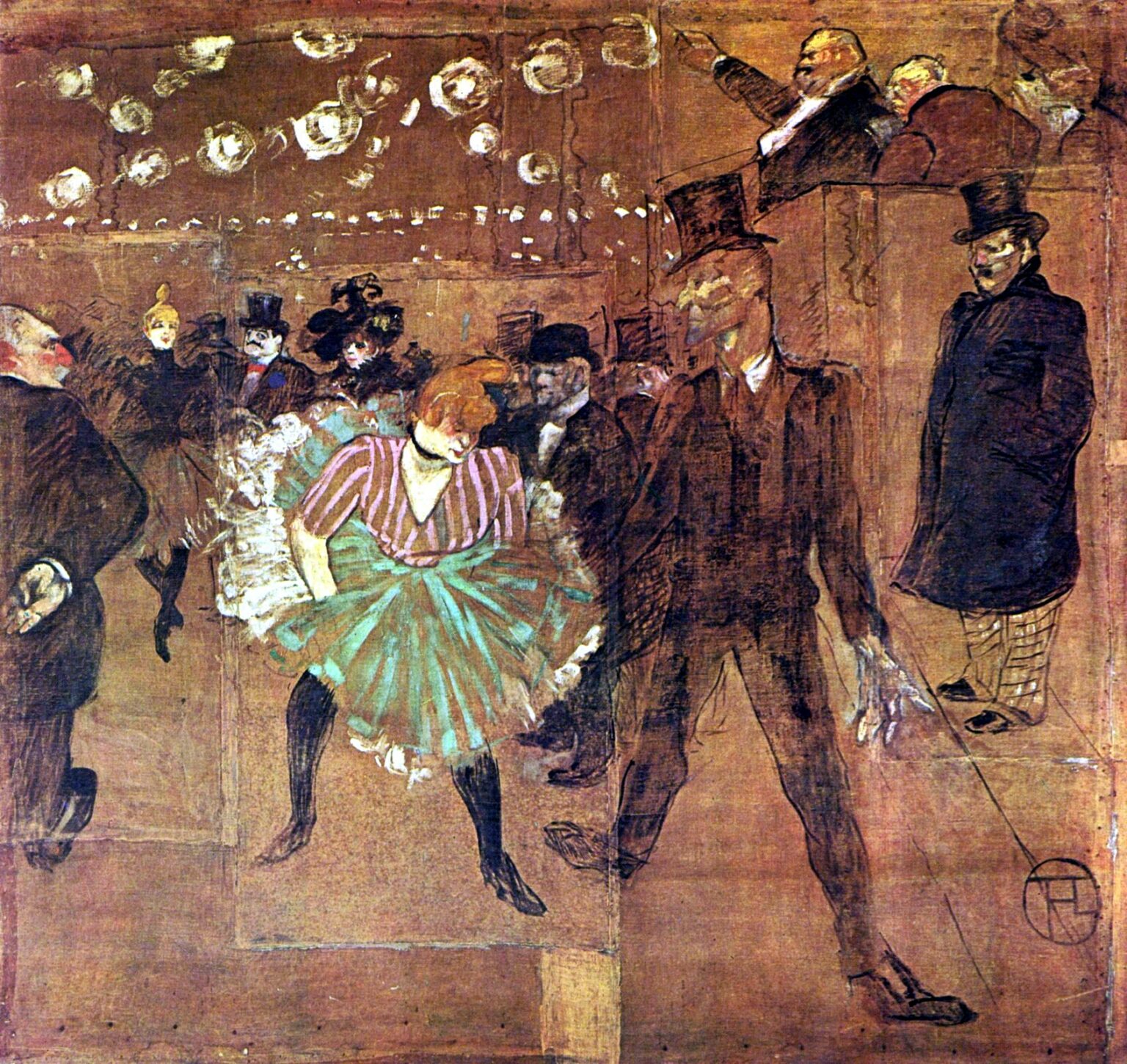 Toulouse-Lautrec Dancing at the Moulin Rouge, La Goulue and Valentin Le Désossé (1895)