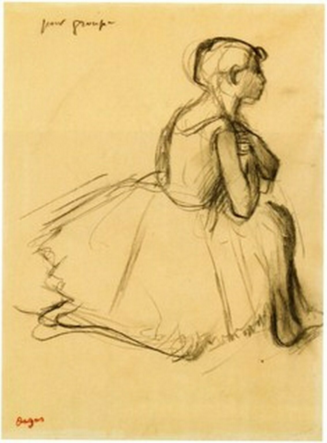 Degas Danseause vue de profil
