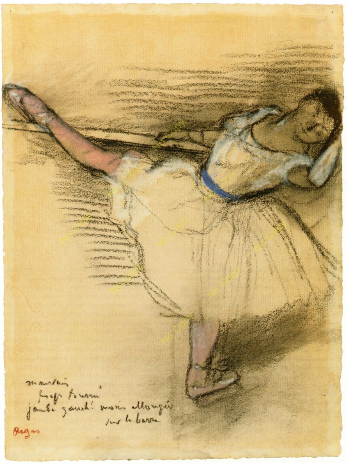 Degas Danseuse pratiquant à la barre