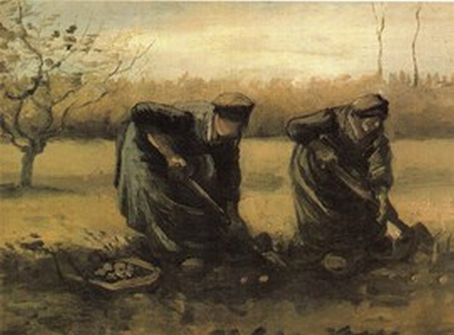 Van Gogh Dos campesinas cavando (1885)