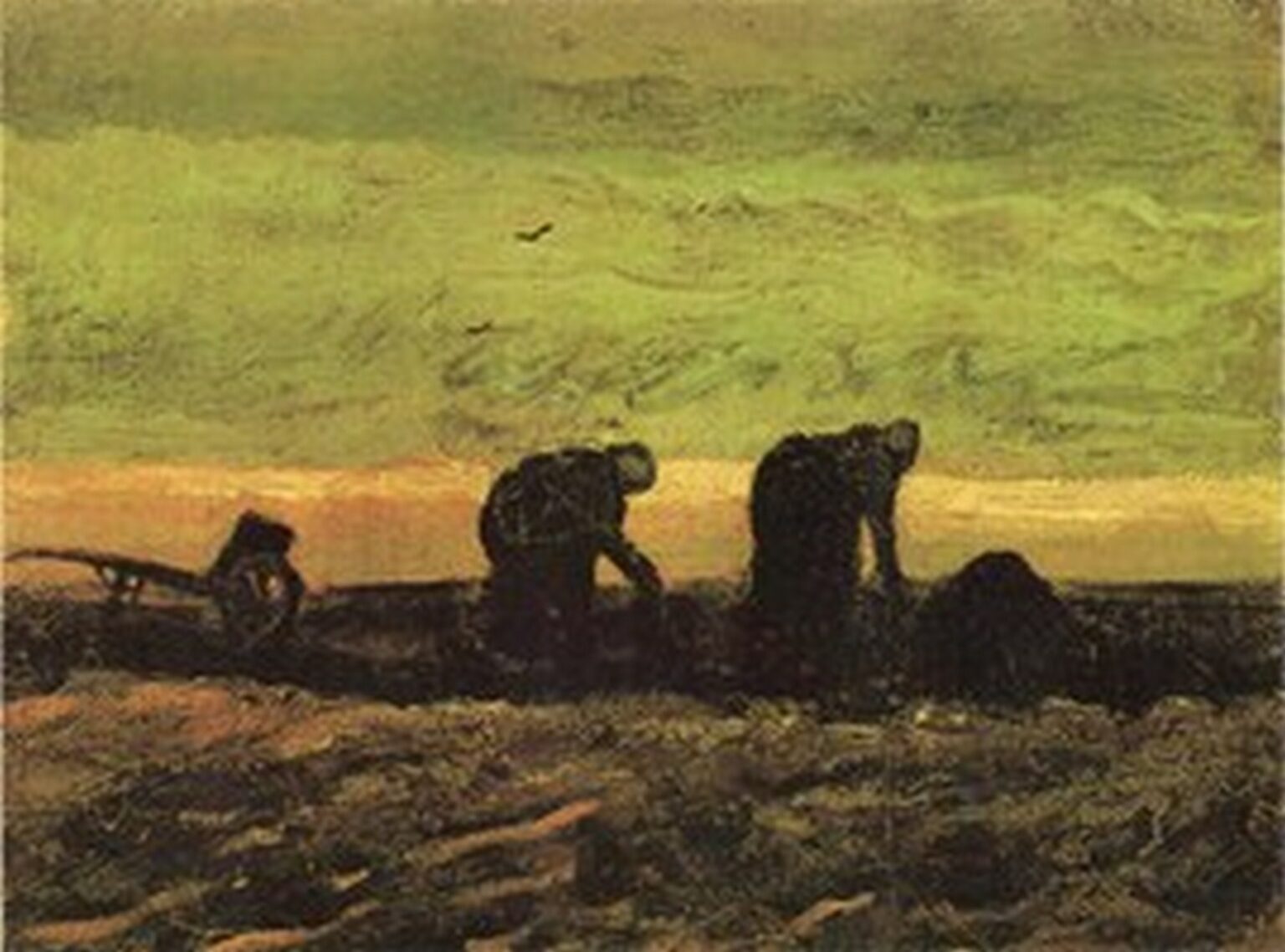 Van Gogh Dos campesinas trabajando (recogiendo turba, 1883)
