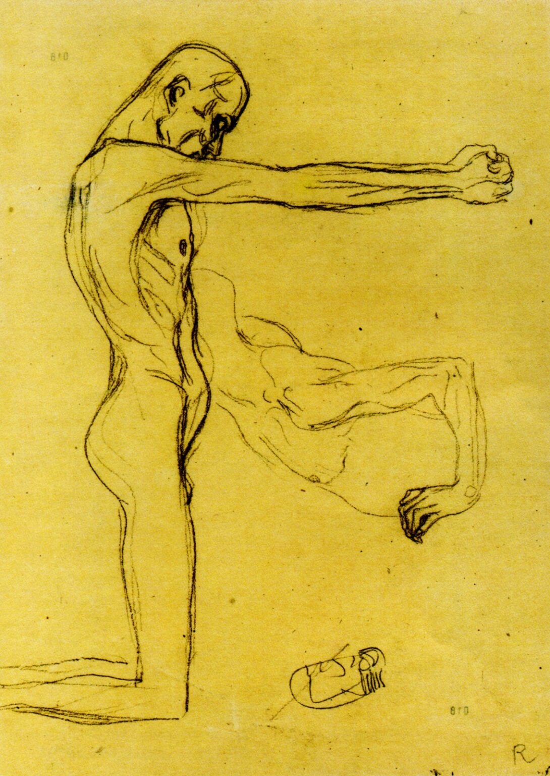 Klimt Drawings: Male Torso