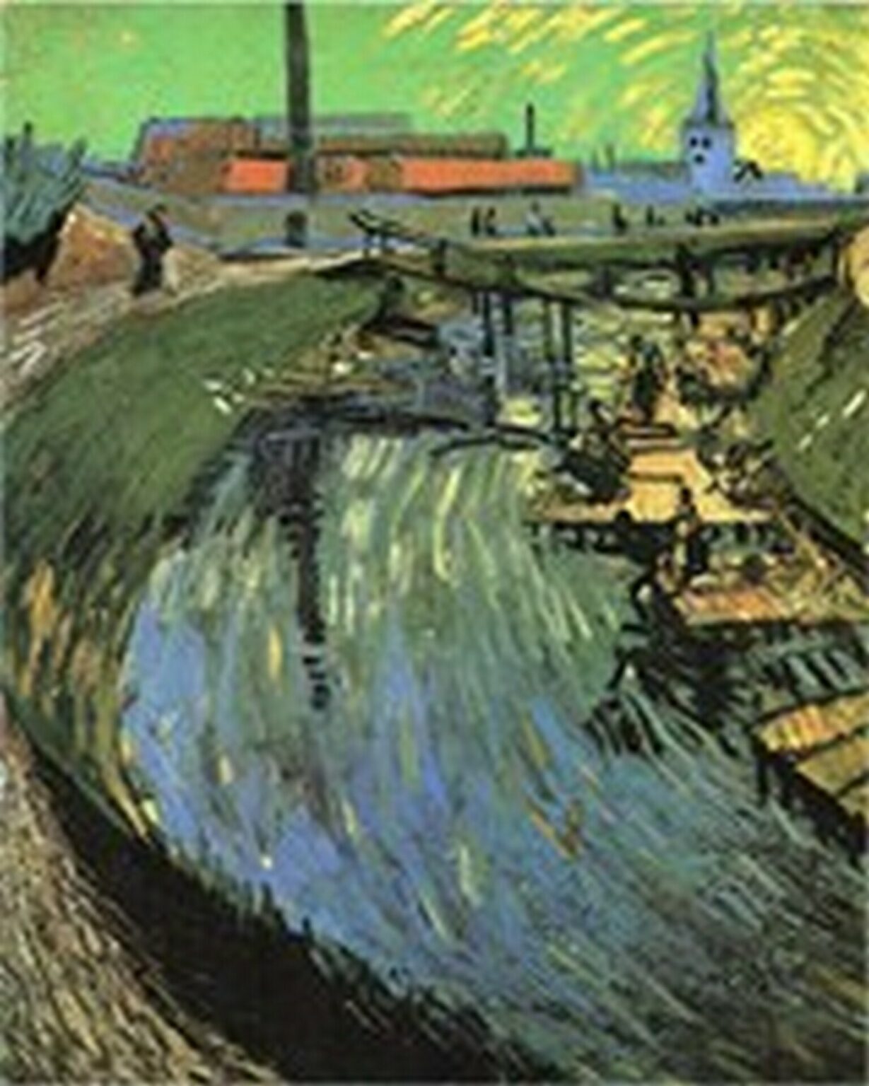 Van Gogh El canal "La Roubine du Roi" con lavanderas (1888)