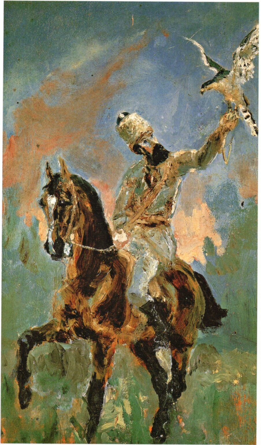 Toulouse-Lautrec El conde Alphonse de Toulouse-Lautrec como halconero (1881)