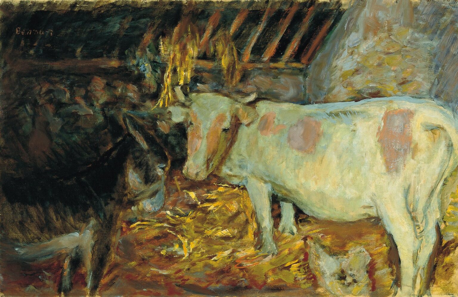 Bonnard El establo (vaca en la cuadra)