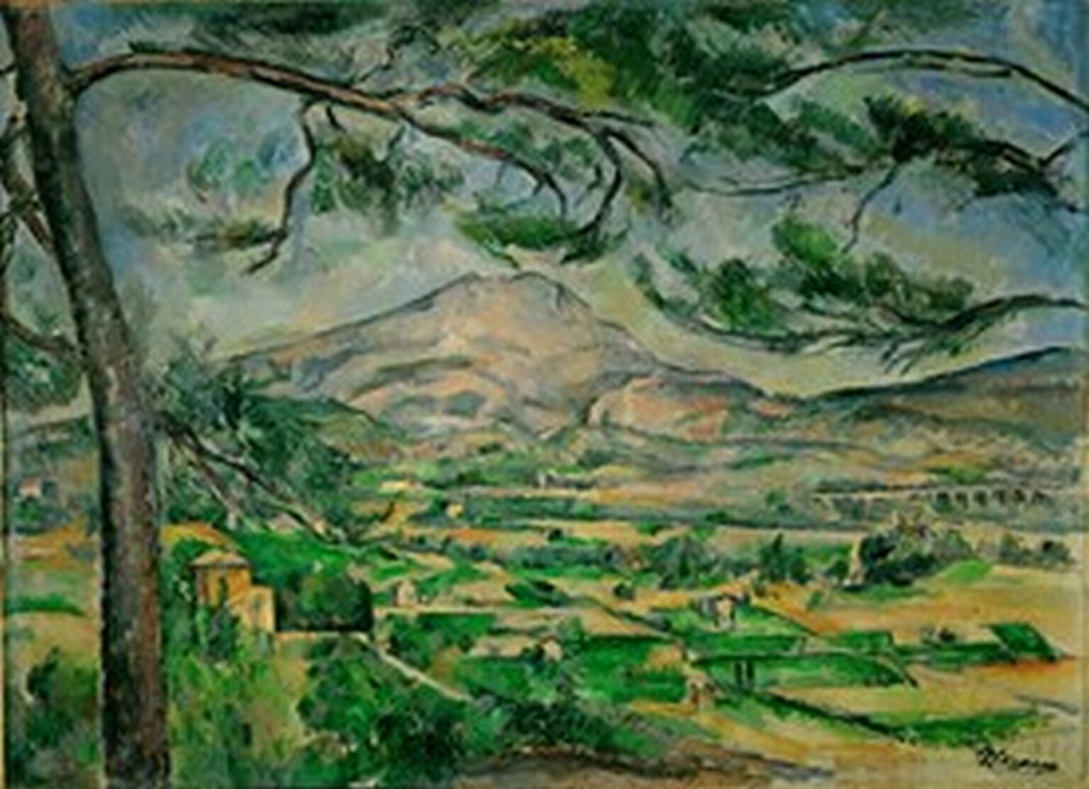 Cézanne El pino grande (La Montaña Sainte-Victoire)