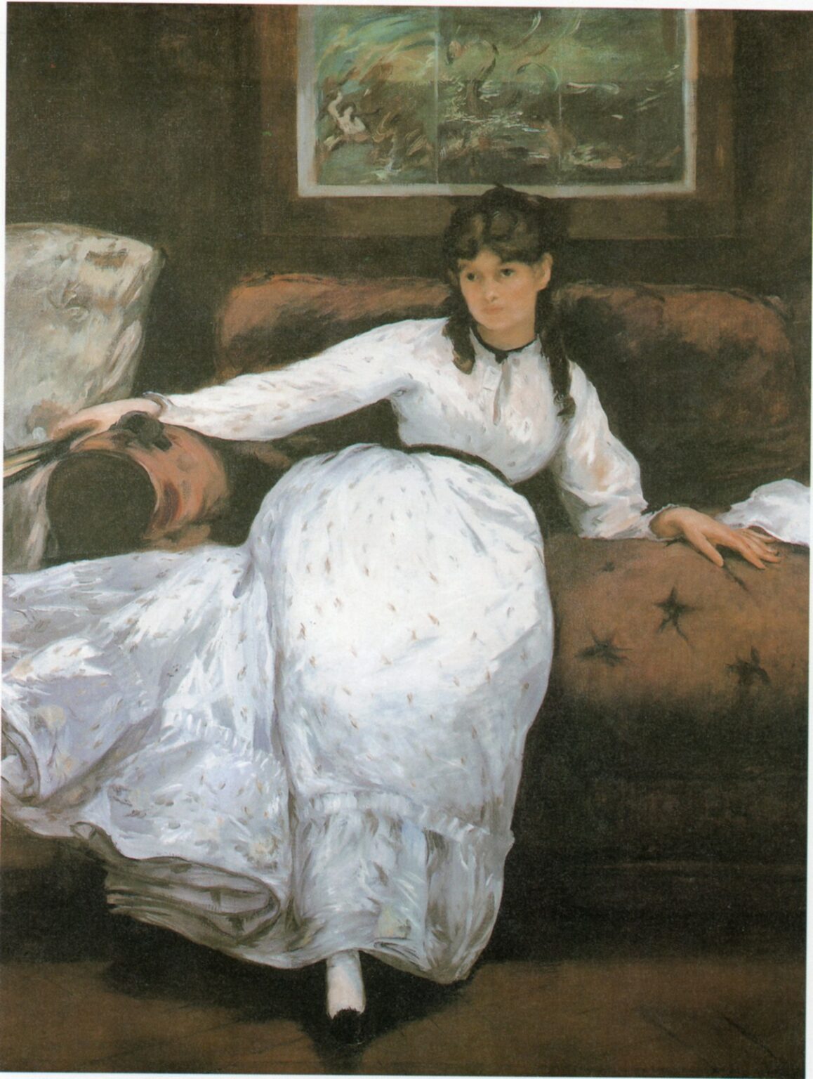 Manet El reposo (Berthe Morisot, 1869)