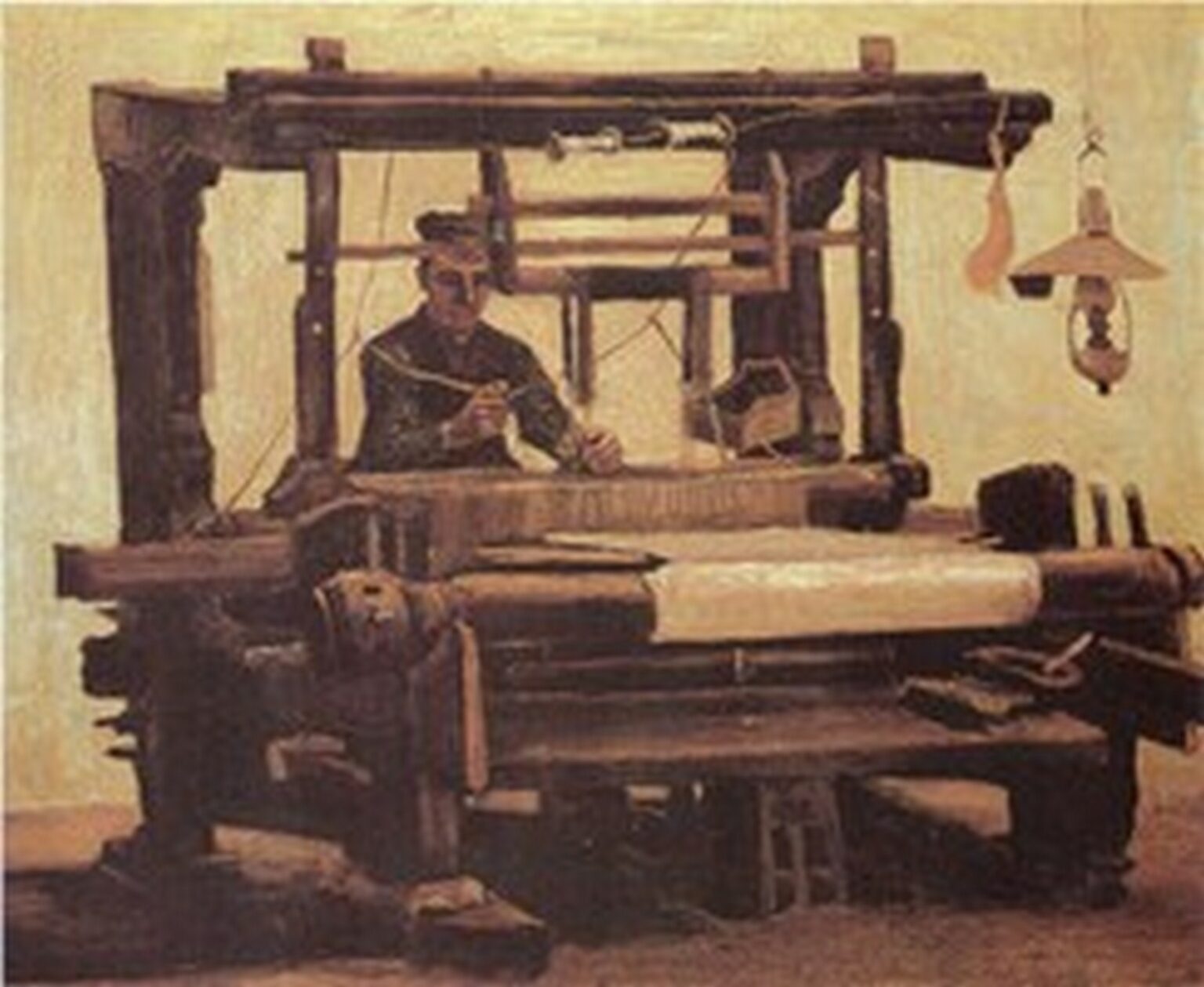 Van Gogh El tejedor en el telar (1884)