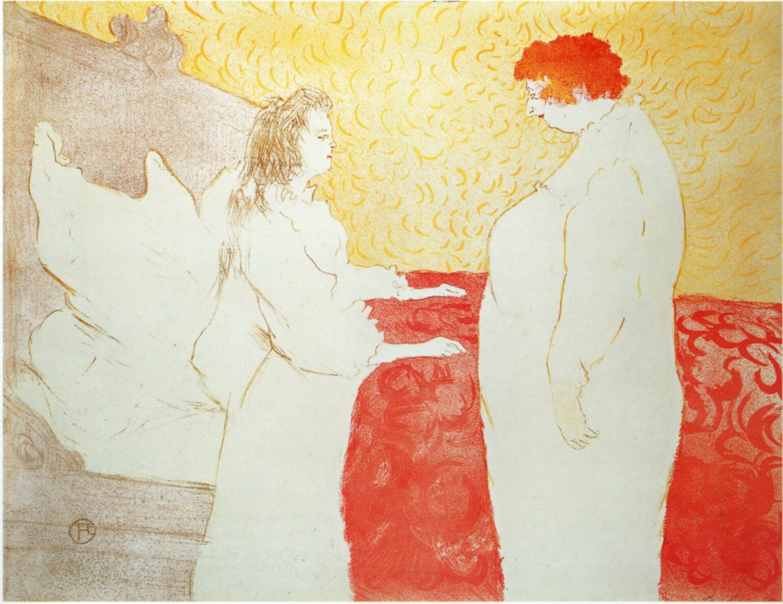 Toulouse-Lautrec Elles: Perfil de mujer en la cama (1896)