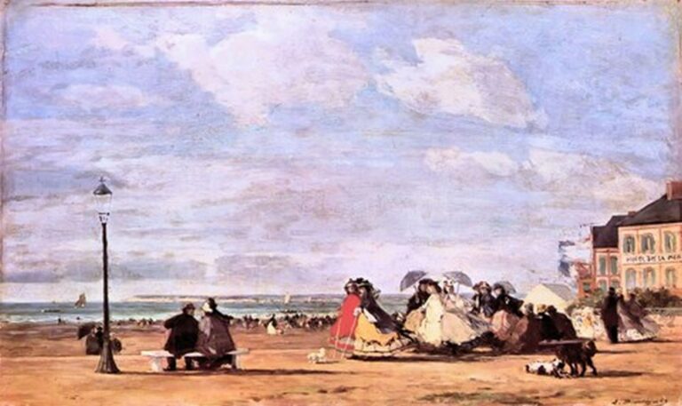 Boudin Empress Eugenie on the beach at Trouville (1863)